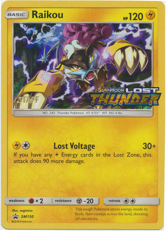 Raikou (SM150) (Staff Prerelease Promo) [Sun & Moon: Black Star Promos] | Good Games Cannington