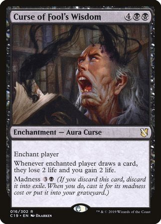 Curse of Fool's Wisdom [Commander 2019] | Good Games Cannington