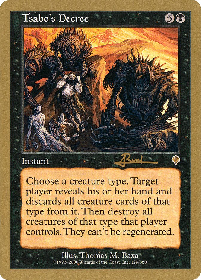 Tsabo's Decree (Antoine Ruel) [World Championship Decks 2001] | Good Games Cannington