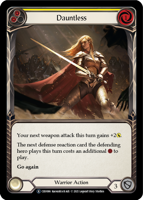Dauntless (Yellow) [U-CRU086-RF] Unlimited Rainbow Foil | Good Games Cannington