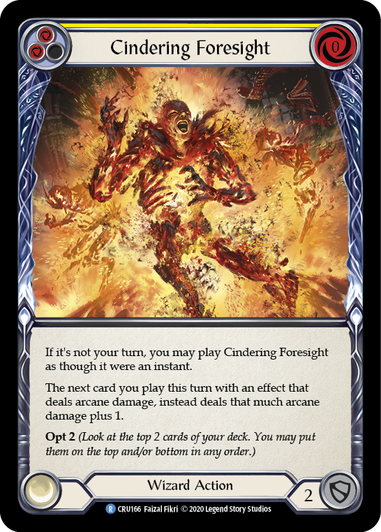 Cindering Foresight (Yellow) [CRU166] 1st Edition Normal | Good Games Cannington