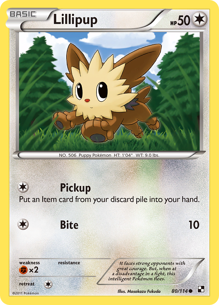 Lillipup (80/114) [Black & White: Base Set] | Good Games Cannington