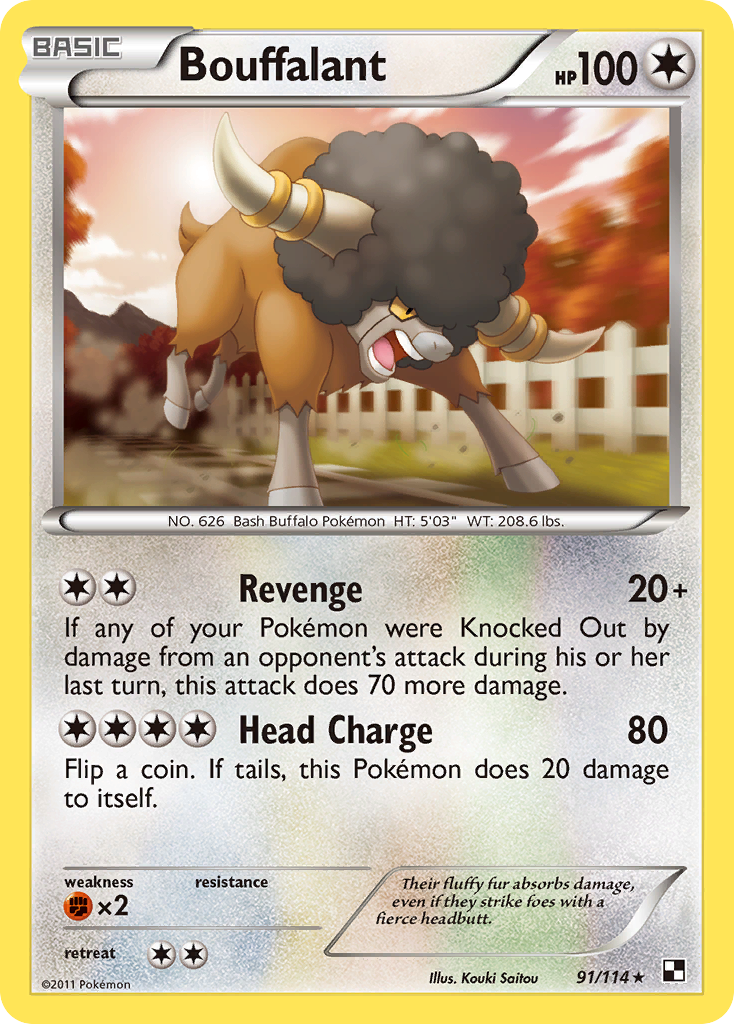 Bouffalant (91/114) [Black & White: Base Set] | Good Games Cannington