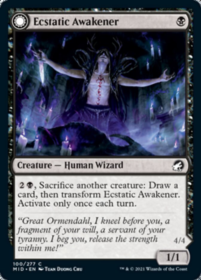 Ecstatic Awakener // Awoken Demon [Innistrad: Midnight Hunt] | Good Games Cannington