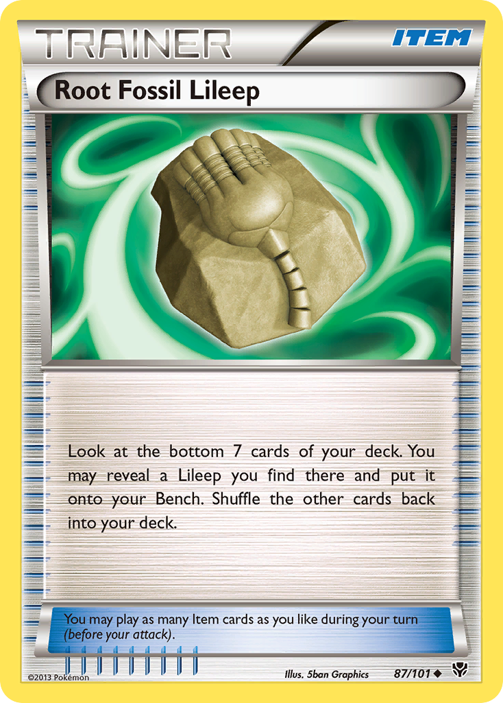 Root Fossil Lileep (87/101) [Black & White: Plasma Blast] | Good Games Cannington
