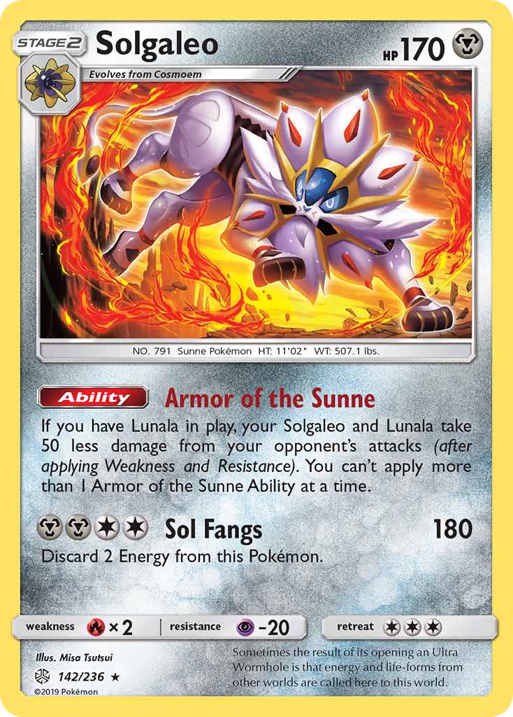 Solgaleo (142/236) [Sun & Moon: Cosmic Eclipse] | Good Games Cannington