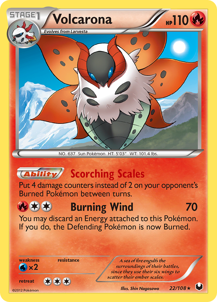 Volcarona (22/108) [Black & White: Dark Explorers] | Good Games Cannington