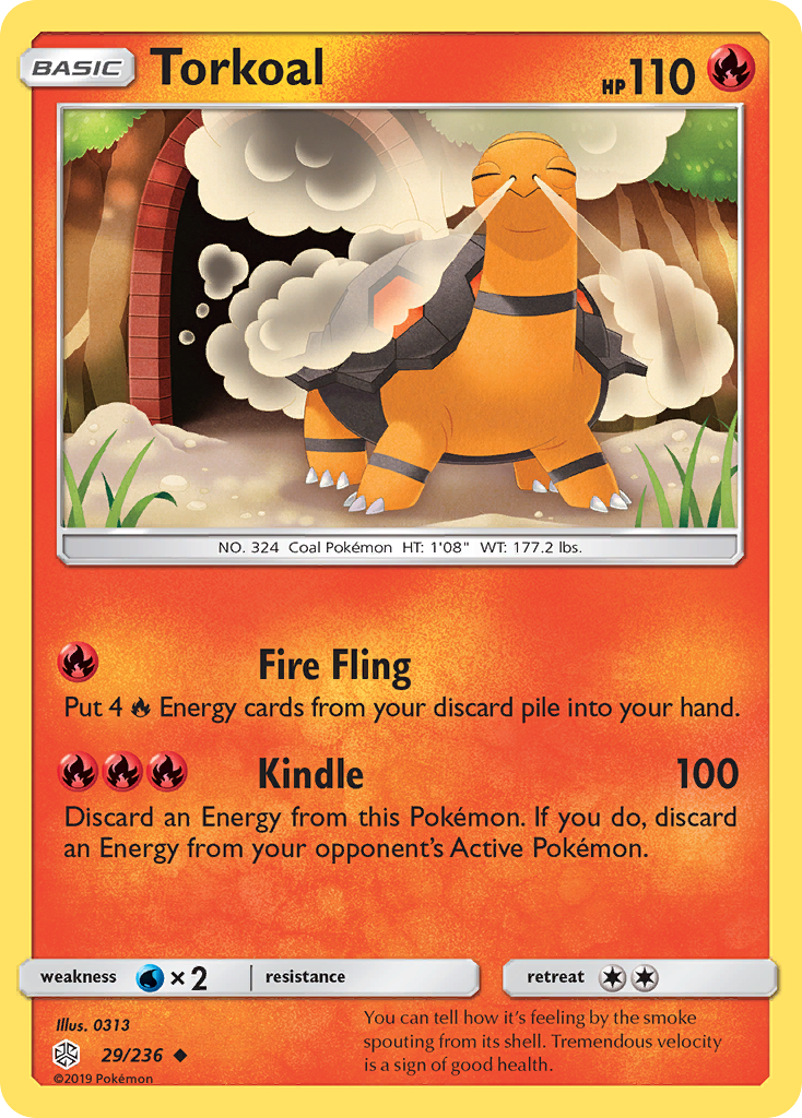 Torkoal (29/236) [Sun & Moon: Cosmic Eclipse] | Good Games Cannington