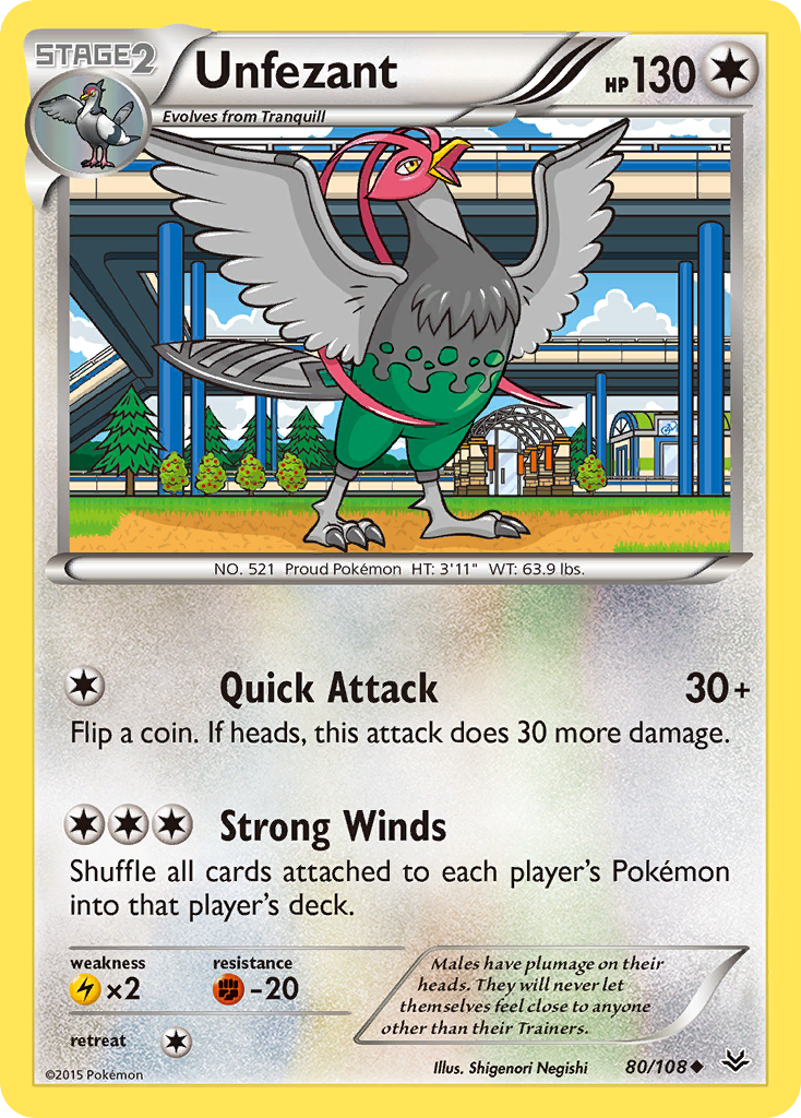 Unfezant (80/108) [XY: Roaring Skies] | Good Games Cannington