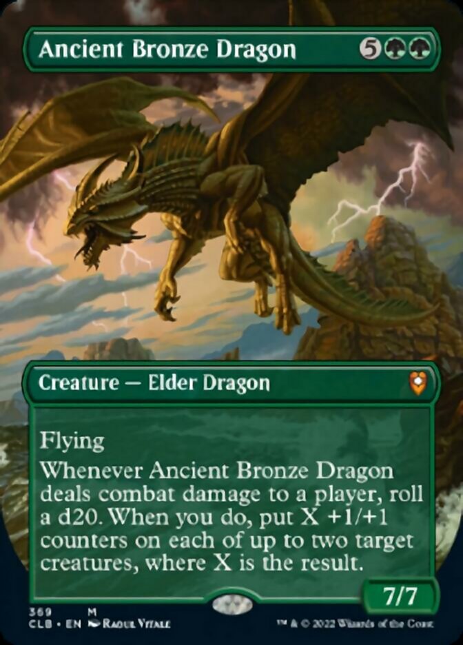 Ancient Bronze Dragon (Borderless Alternate Art) [Commander Legends: Battle for Baldur's Gate] | Good Games Cannington