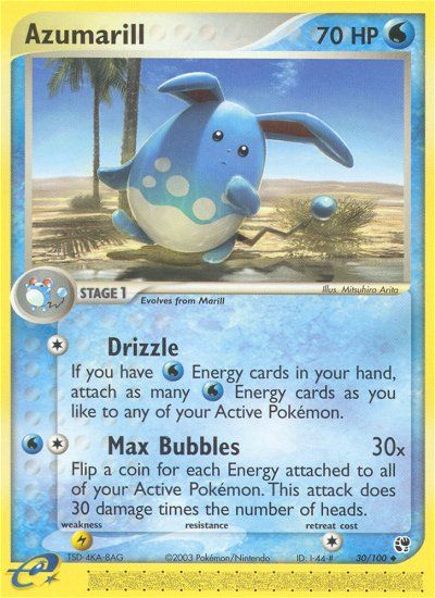 Azumarill (30/100) [EX: Sandstorm] | Good Games Cannington