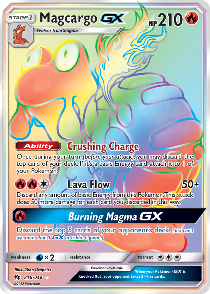 Magcargo GX (218/214) [Sun & Moon: Lost Thunder] | Good Games Cannington