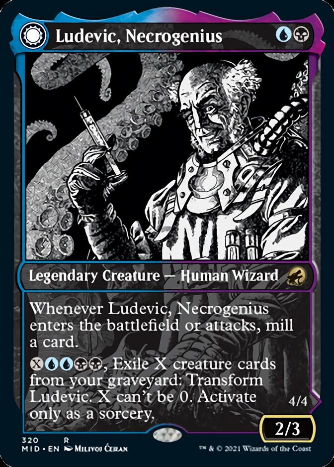 Ludevic, Necrogenius // Olag, Ludevic's Hubris (Showcase Eternal Night) [Innistrad: Midnight Hunt] | Good Games Cannington