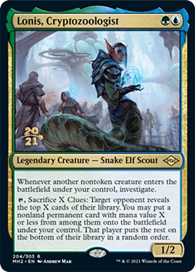 Lonis, Cryptozoologist [Modern Horizons 2 Prerelease Promos] | Good Games Cannington
