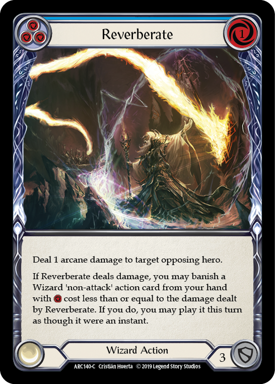 Reverberate (Blue) [ARC140-C] 1st Edition Rainbow Foil | Good Games Cannington