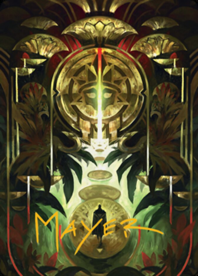 Jetmir's Garden 1 Art Card (Gold-Stamped Signature) [Streets of New Capenna Art Series] | Good Games Cannington