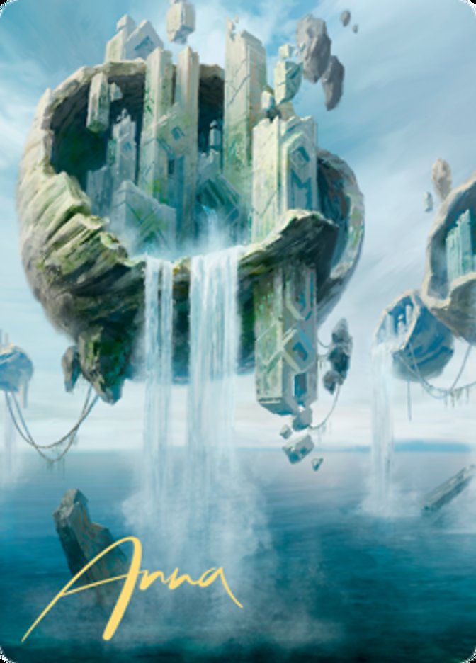 Island 2 Art Card (Gold-Stamped Signature) [Zendikar Rising Art Series] | Good Games Cannington