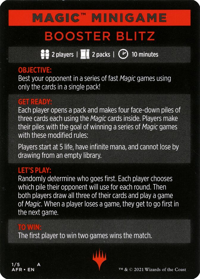 Booster Blitz (Magic Minigame) [Innistrad: Midnight Hunt Minigame] | Good Games Cannington
