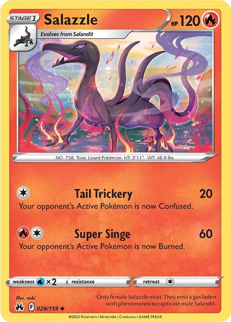 Salazzle (028/159) [Sword & Shield: Crown Zenith] | Good Games Cannington
