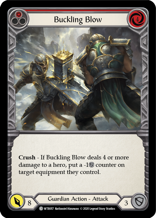 Buckling Blow (Red) [U-WTR057] (Welcome to Rathe Unlimited)  Unlimited Rainbow Foil | Good Games Cannington