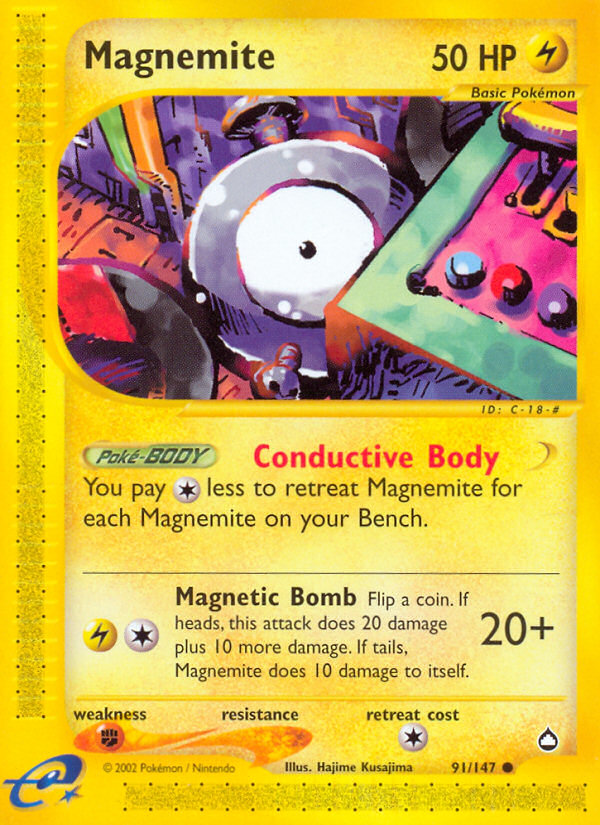 Magnemite (91/147) [Aquapolis] | Good Games Cannington