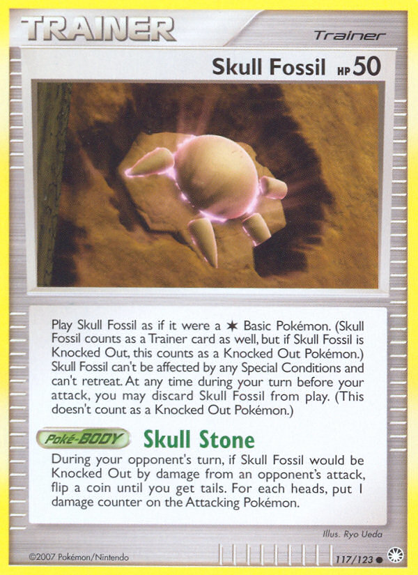 Skull Fossil (117/123) [Diamond & Pearl: Mysterious Treasures] | Good Games Cannington