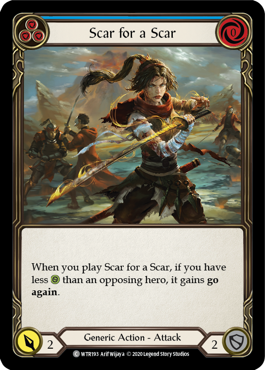 Scar for a Scar (Blue) [U-WTR193] (Welcome to Rathe Unlimited)  Unlimited Rainbow Foil | Good Games Cannington