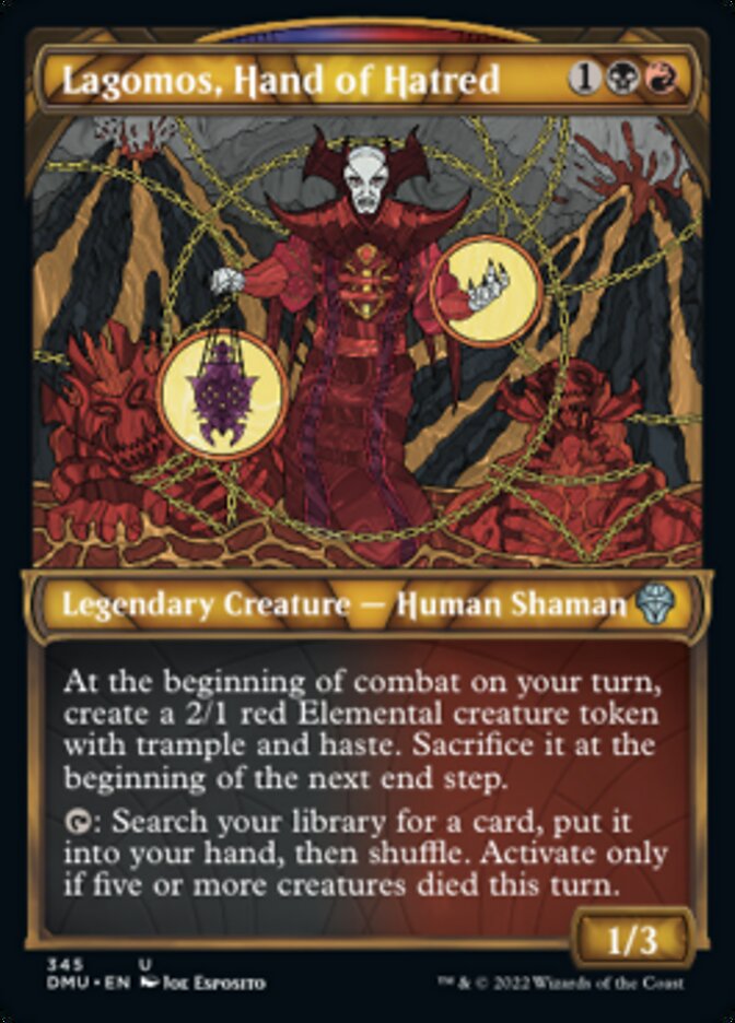 Lagomos, Hand of Hatred (Showcase Textured) [Dominaria United] | Good Games Cannington
