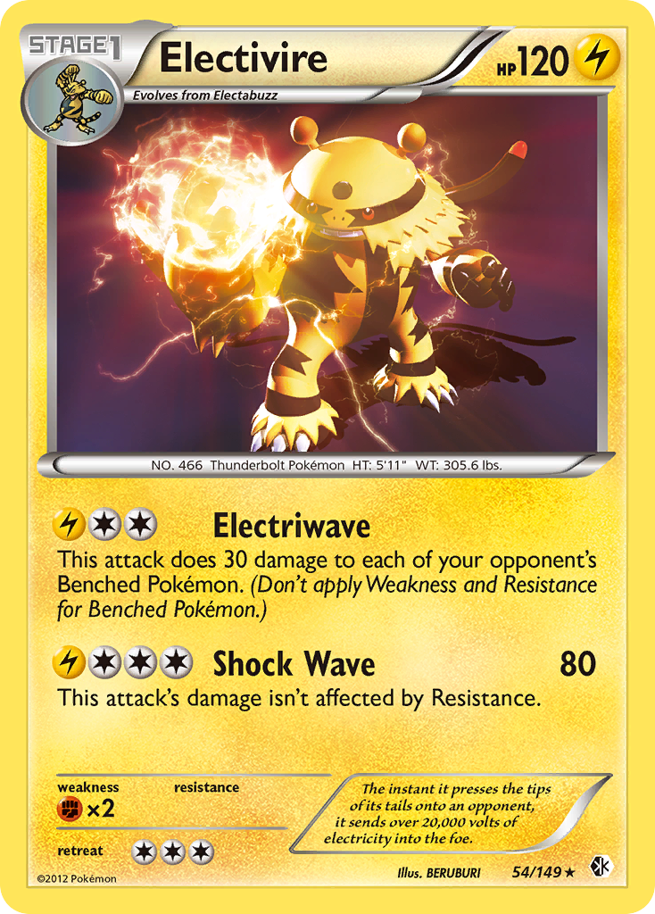 Electivire (54/149) [Black & White: Boundaries Crossed] | Good Games Cannington
