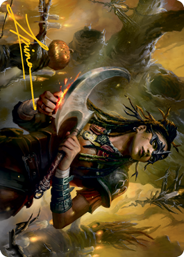 Harvesttide Sentry Art Card (Gold-Stamped Signature) [Innistrad: Midnight Hunt Art Series] | Good Games Cannington