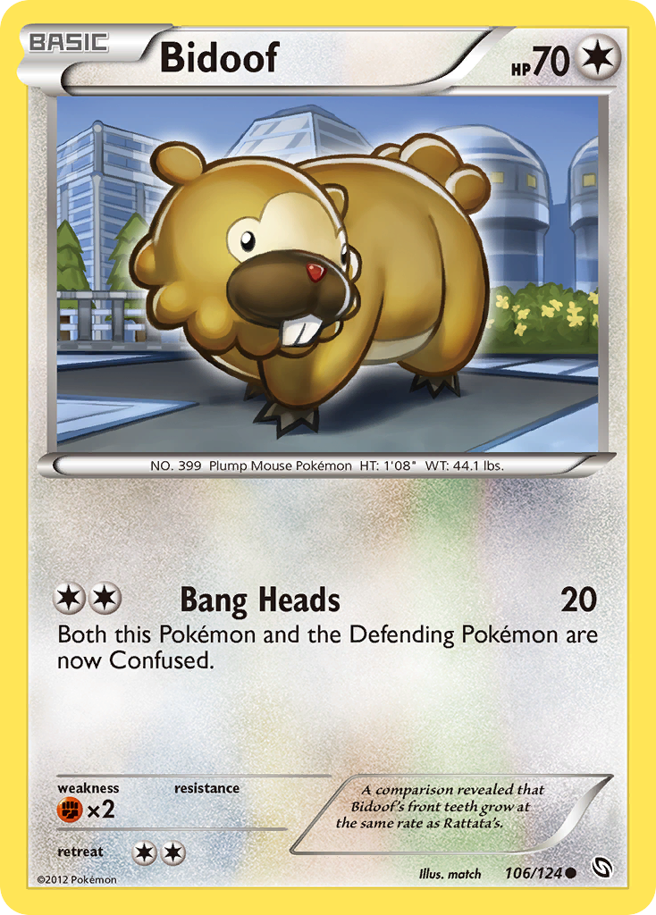Bidoof (106/124) [Black & White: Dragons Exalted] | Good Games Cannington