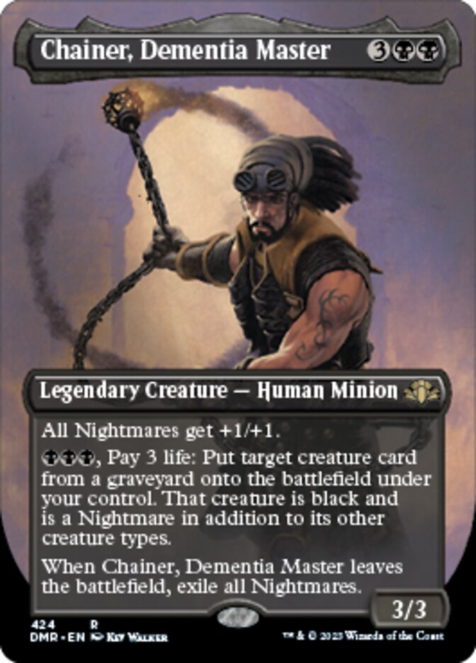 Chainer, Dementia Master (Borderless Alternate Art) [Dominaria Remastered] | Good Games Cannington