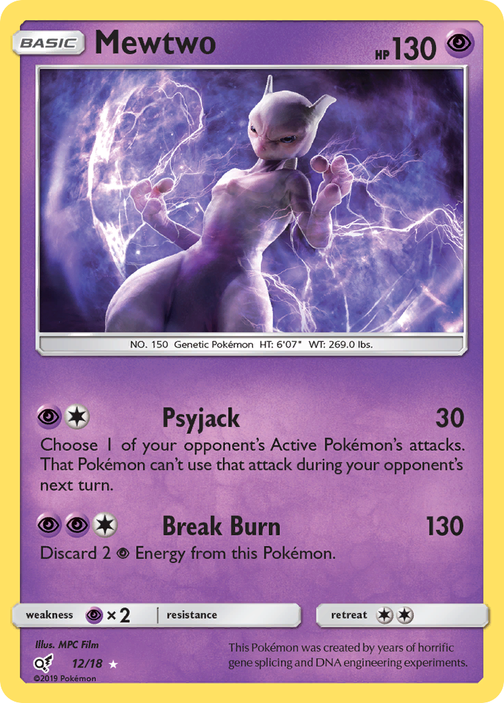 Mewtwo (12/18) [Sun & Moon: Detective Pikachu] | Good Games Cannington