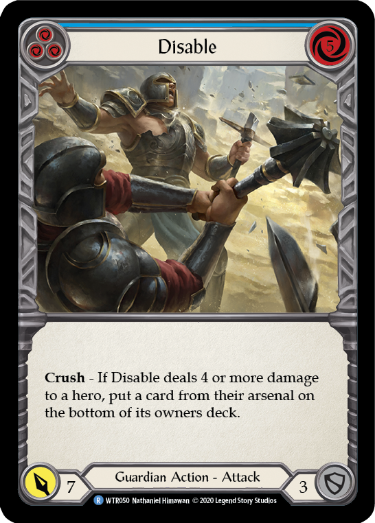 Disable (Blue) [U-WTR050] (Welcome to Rathe Unlimited)  Unlimited Rainbow Foil | Good Games Cannington