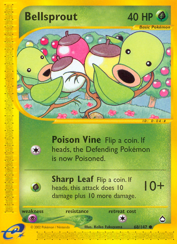 Bellsprout (68/147) [Aquapolis] | Good Games Cannington