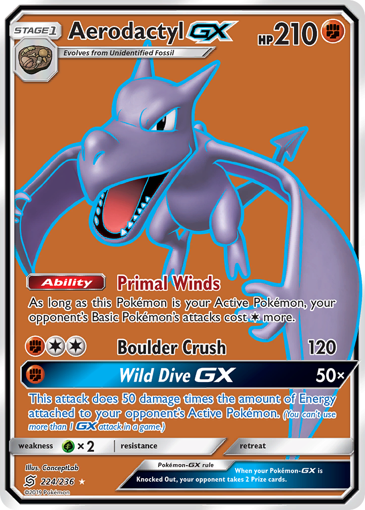 Aerodactyl GX (224/236) [Sun & Moon: Unified Minds] | Good Games Cannington