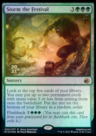 Storm the Festival [Innistrad: Midnight Hunt Prerelease Promos] | Good Games Cannington