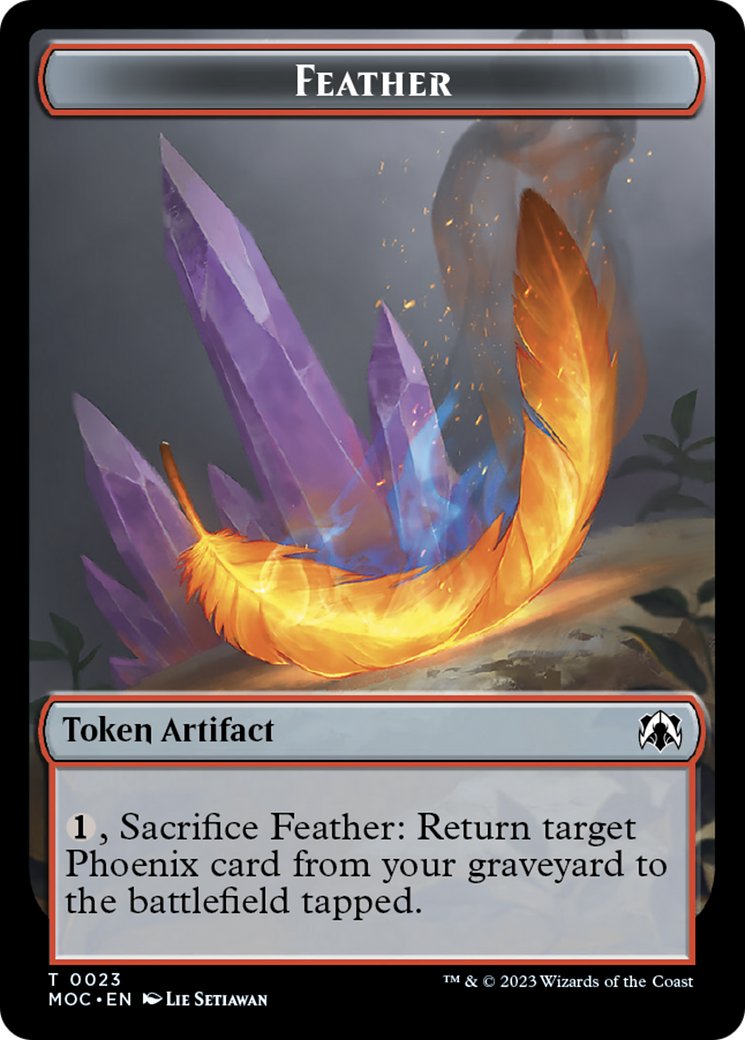 Feather // Servo Double-Sided Token [March of the Machine Commander Tokens] | Good Games Cannington