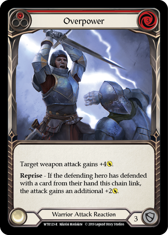 Overpower (Red) [WTR123-R] Alpha Print Rainbow Foil | Good Games Cannington