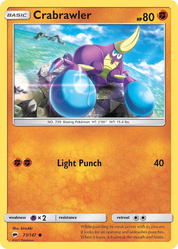 Crabrawler (73/147) [Sun & Moon: Burning Shadows] | Good Games Cannington