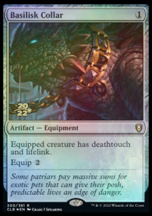 Basilisk Collar [Commander Legends: Battle for Baldur's Gate Prerelease Promos] | Good Games Cannington