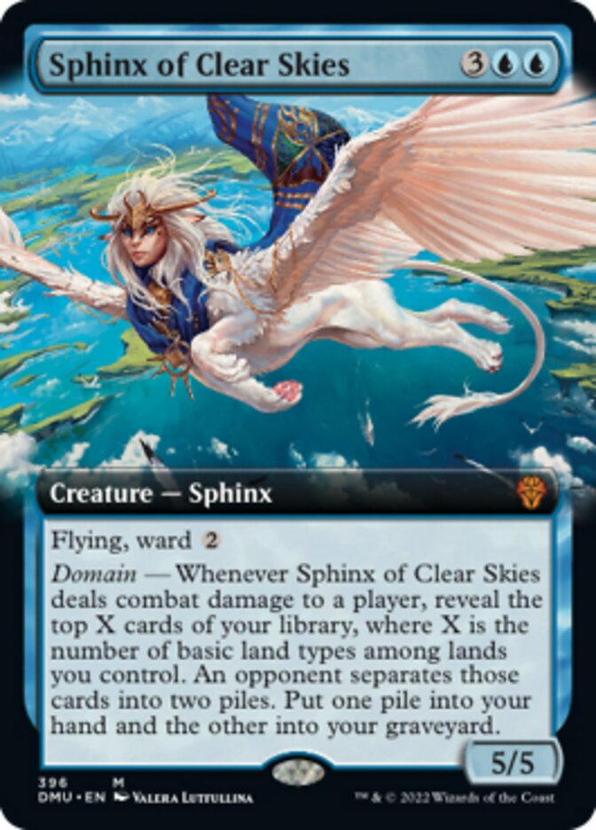 Sphinx of Clear Skies (Extended Art) [Dominaria United] | Good Games Cannington