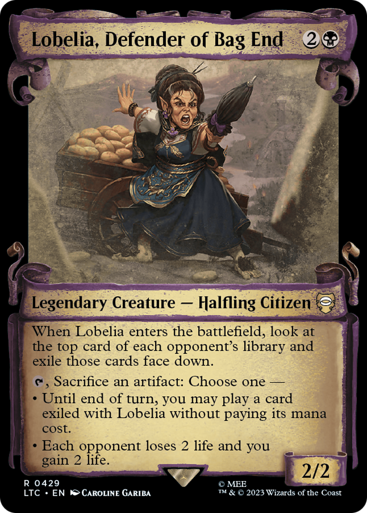 Lobelia, Defender of Bag End [The Lord of the Rings: Tales of Middle-Earth Commander Showcase Scrolls] | Good Games Cannington