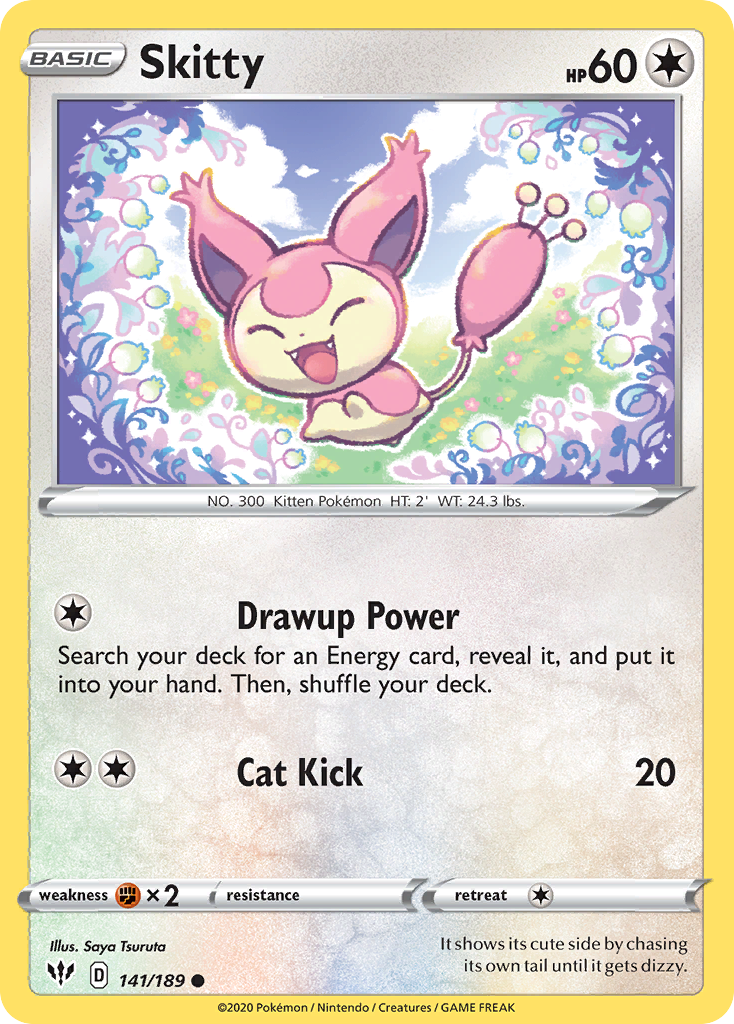 Skitty (141/189) [Sword & Shield: Darkness Ablaze] | Good Games Cannington