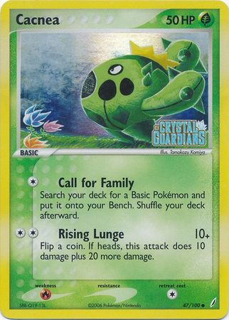 Cacnea (47/100) (Stamped) [EX: Crystal Guardians] | Good Games Cannington