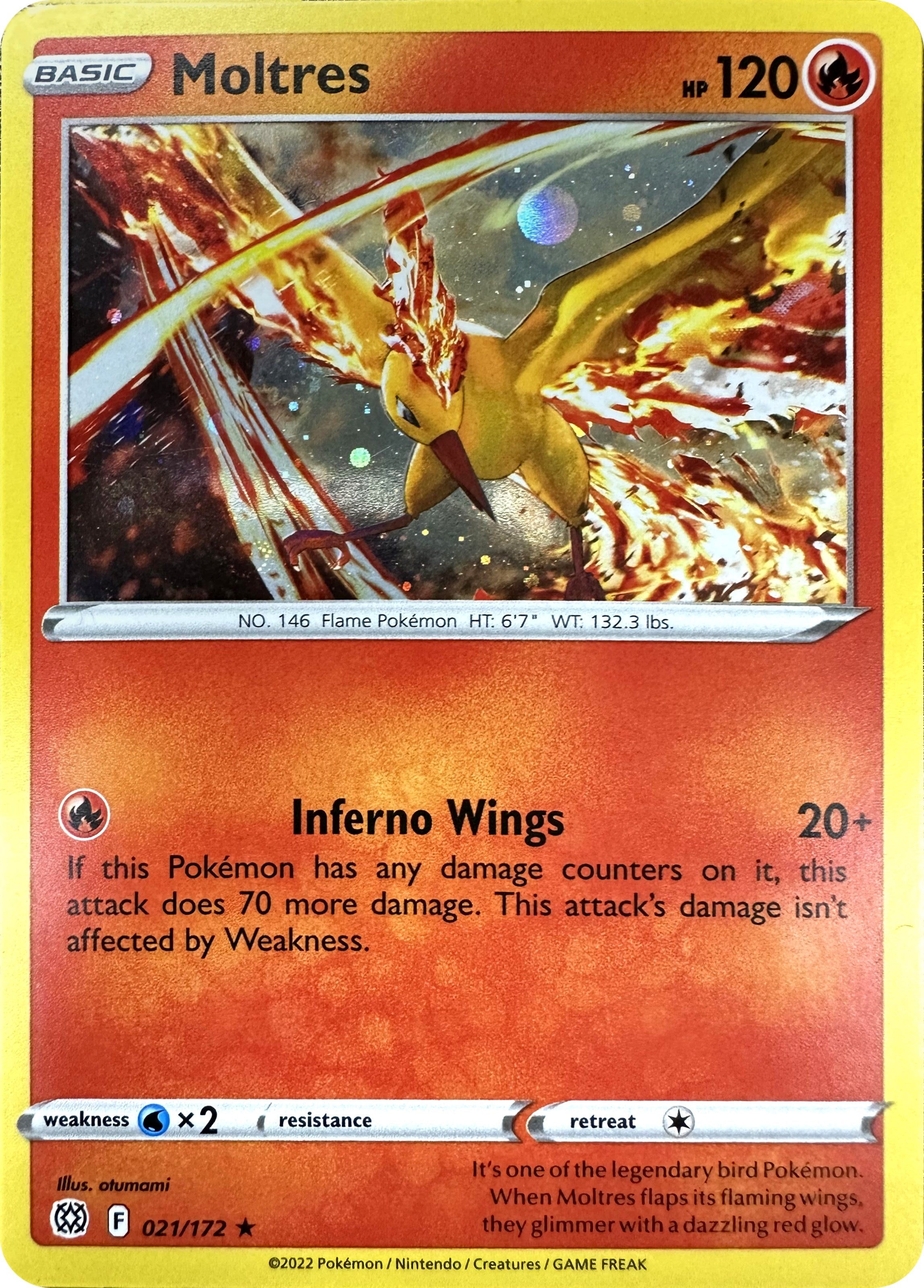 Moltres (021/172) (Cosmos Holo) [Sword & Shield: Brilliant Stars] | Good Games Cannington