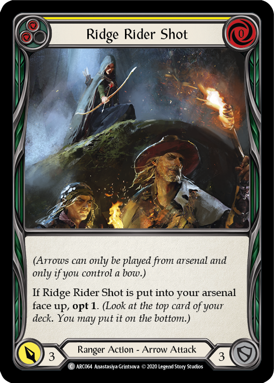 Ridge Rider Shot (Yellow) [U-ARC064] Unlimited Rainbow Foil | Good Games Cannington