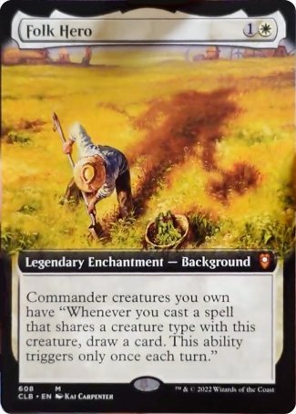 Folk Hero (Extended Art) [Commander Legends: Battle for Baldur's Gate] | Good Games Cannington