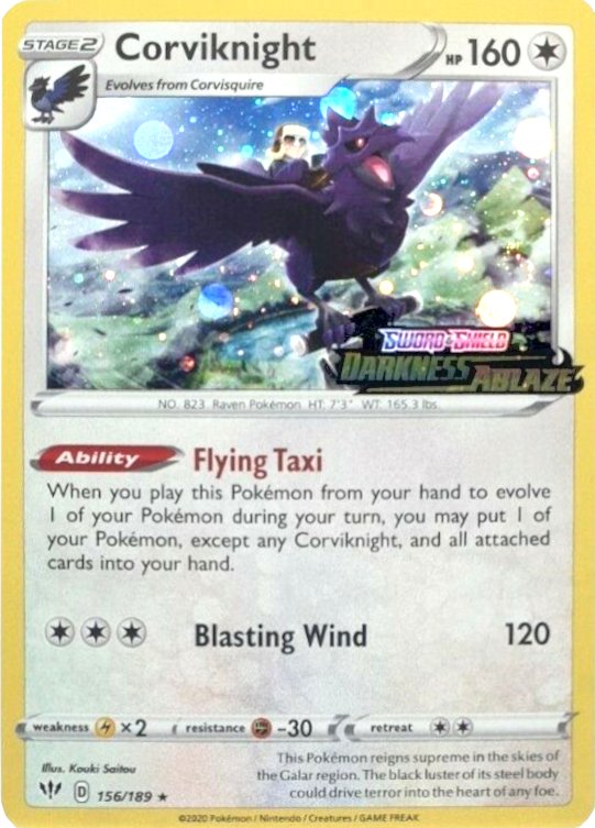 Corviknight (156/189) (Cosmos Holo) [Sword & Shield: Darkness Ablaze] | Good Games Cannington