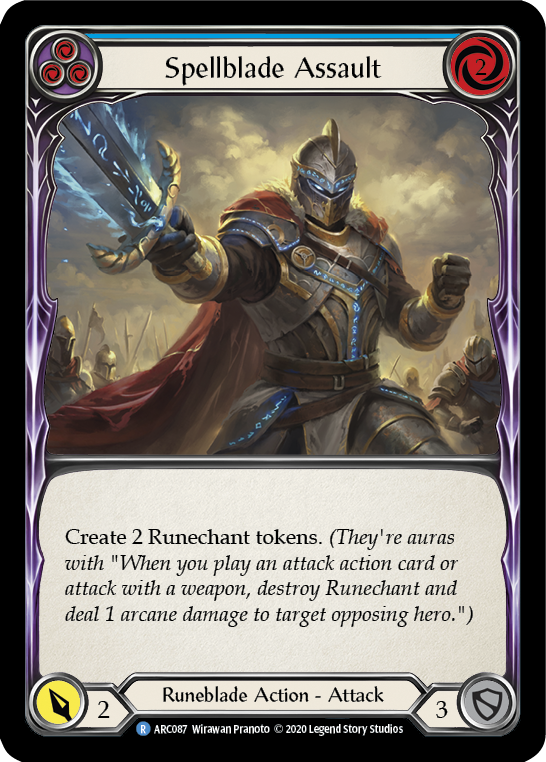 Spellblade Assault (Blue) [U-ARC087] Unlimited Rainbow Foil | Good Games Cannington